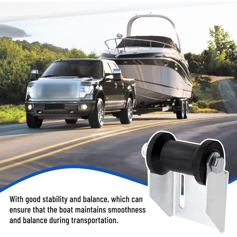 Venussar Boat Trailer Rollers with Brackets 4" Keel Roller Assembly Kit for Boat Trailer - Image 3